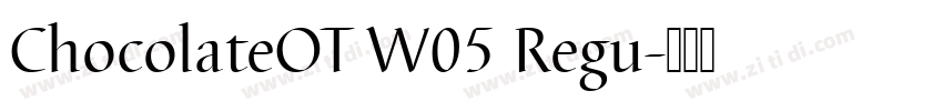 ChocolateOT W05 Regu字体转换
